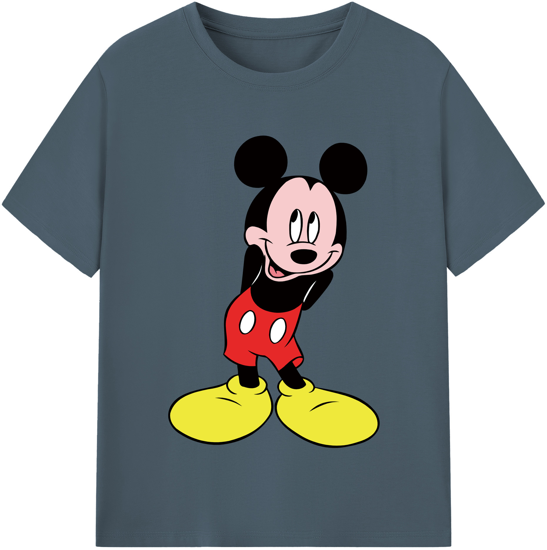 （画像用） ミッキーマウス Mickey Mouse 綿100％半袖Tシャツ（フロントプリント）